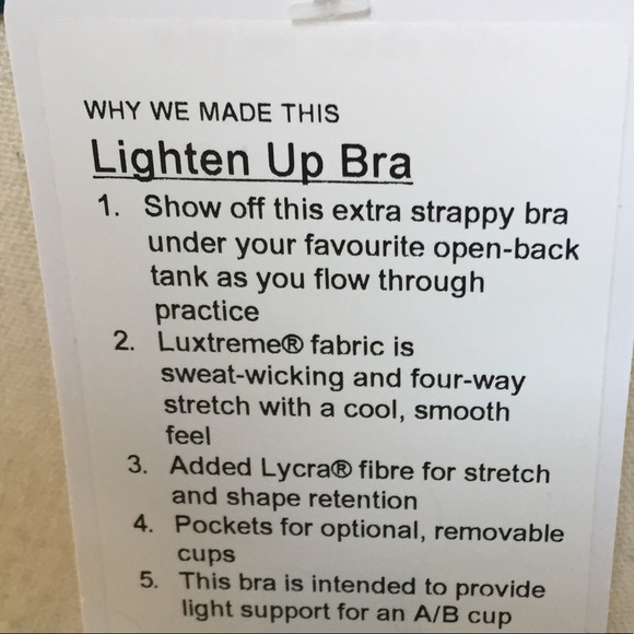 NWT CPRI LULULEMON LIGHTEN UP BRA W PADS BLUE - Picture 2 of 6